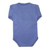 Body Roupa de Bebê Manga Longa Suedine Algodão Azul Royal