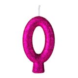 Vela De Aniversário N 0 Cintilante Regina Pink 1 Unidade