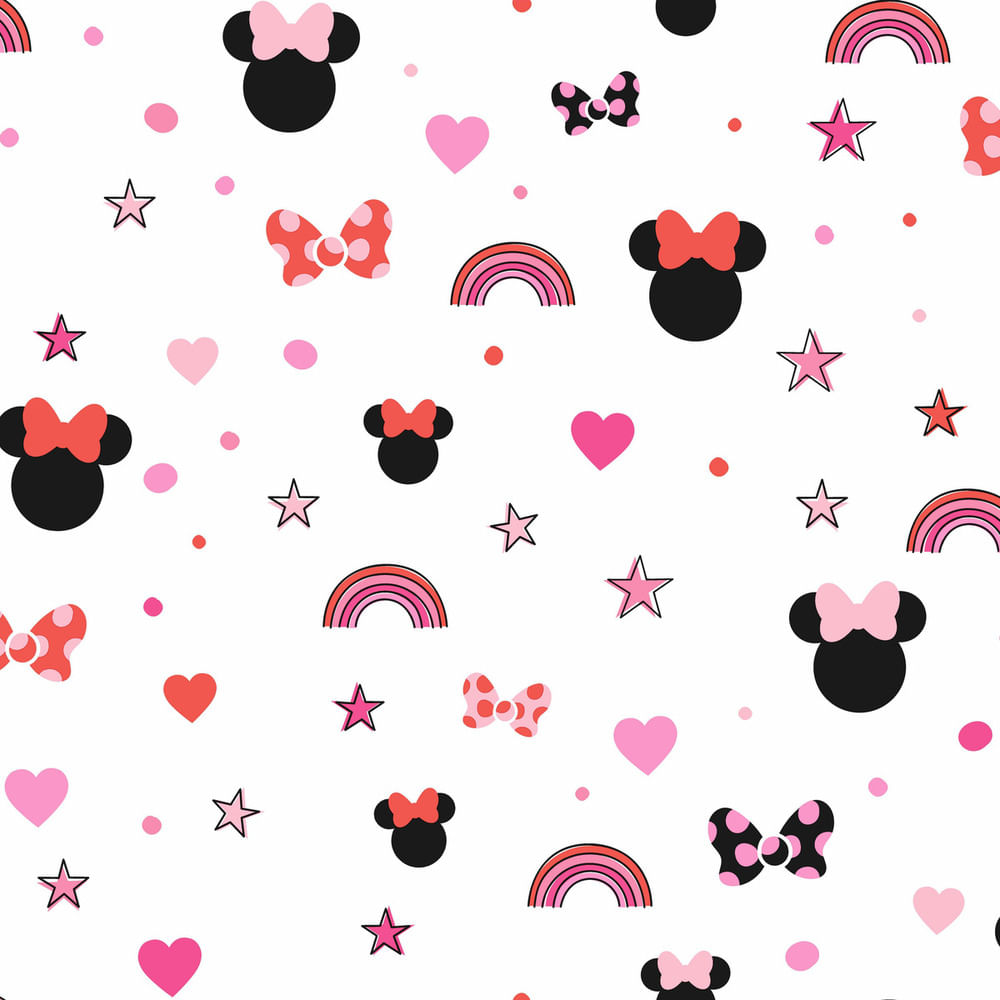 Papel De Parede Disney Minnie - Opções De Cores