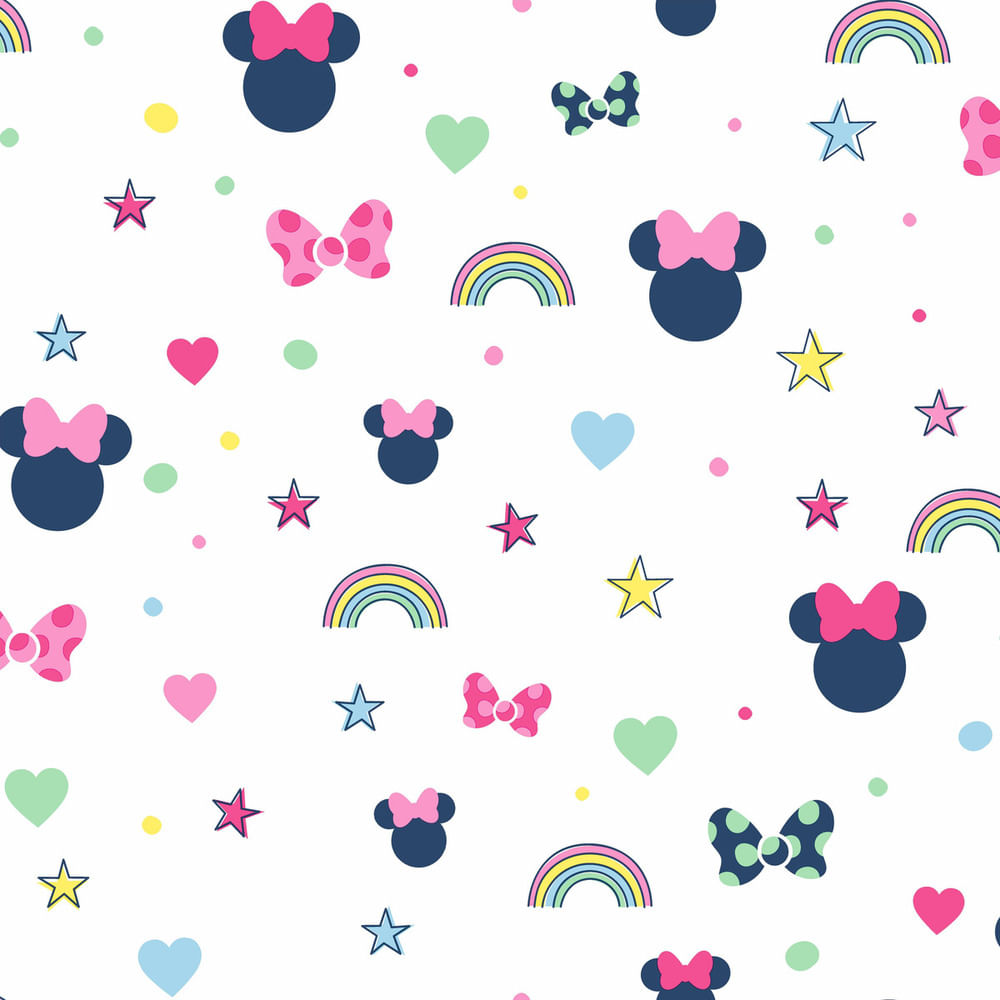 Papel De Parede Disney Minnie - Opções De Cores