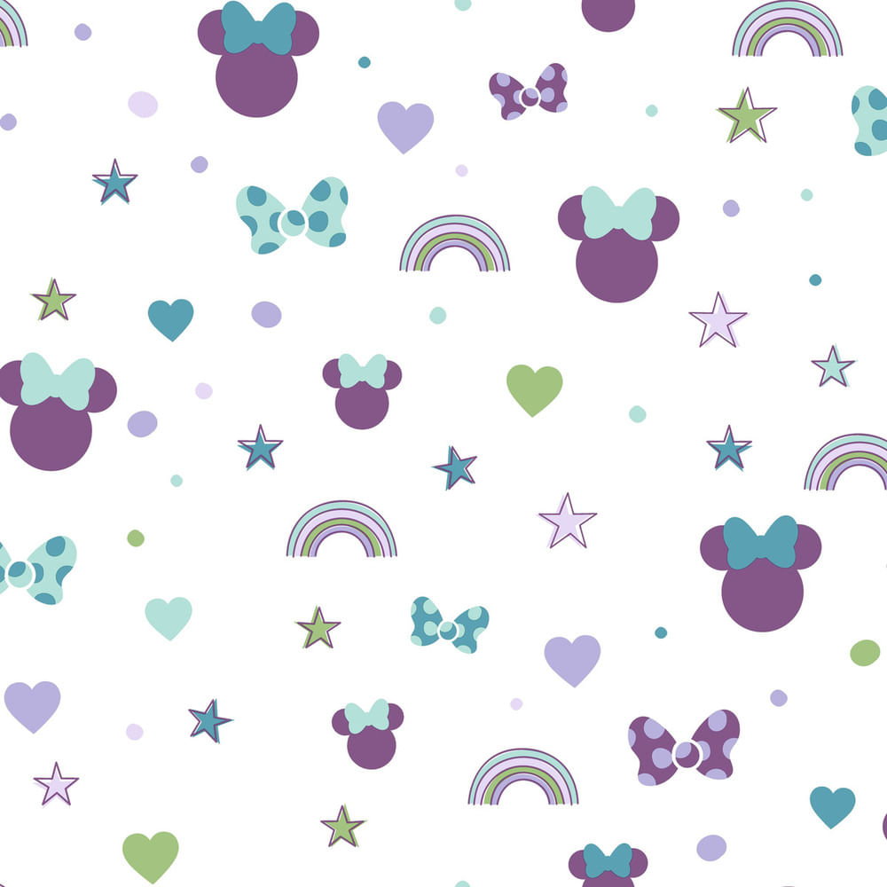 Papel De Parede Disney Minnie - Opções De Cores