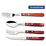 Talher Avulso Misto de inox e madeira polywood Tramontina