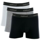 Kit Cueca Boxer Colcci 3 Peças Masculina Algodão Elástico Cinza mescla escuro P