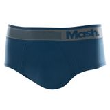 Cueca Slip Sem Costura Mash Masculina Microfibra Elástico Azul diesel M