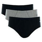 Kit Cueca Slip Mash 3 Peças Masculina Elástico Algodão Preto 02 Gg