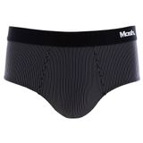 Cueca Slip Risca de Giz Mash Masculina Microfibra Elástico Preto M