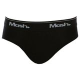 Cueca Slip Mash Masculina Algodão Lisa Infantil Preto M