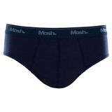 Cueca Slip Mash Masculina Algodão Elástico Azul marinho P