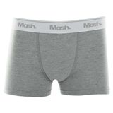 Cueca Boxer Mash Infantil Lisa Algodão Elástico Cinza mescla claro M