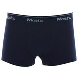 Cueca Boxer Mash Infantil Lisa Algodão Elástico Azul marinho P