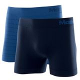 Kit 2 Cuecas Boxer Mash Masculina Microfibra Sem Costura Azul royal P