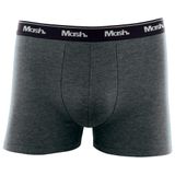 Cueca Boxer Mash Masculina Cotton Algodão Elástico Cinza mescla escuro P