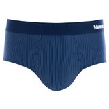 Cueca Slip Risca de Giz Mash Masculina Microfibra Elástico Azul escuro G