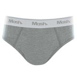 Cueca Slip Mash Masculina Algodão Lisa Infantil Cinza mescla claro M