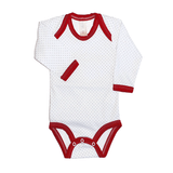 Body bebê feminina-Bener Baby's-Póa vinho-manga longa