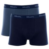 Kit Cueca Boxer Mash 2 Peças Masculina Algodão Elástico Azul marinho M