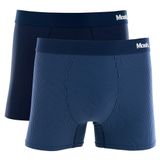 Kit 2 Peças Cueca Boxer Mash Masculina Microfibra Azul escuro P