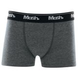 Cueca Boxer Mash Infantil Lisa Algodão Elástico Cinza mescla escuro M