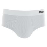 Cueca Slip Risca de Giz Mash Masculina Microfibra Elástico Branco M