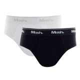 Kit 2 Cuecas Slip Algodão Infantil Mash Preto P