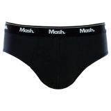 Cueca Slip Mash Masculina Algodão Elástico Preto G