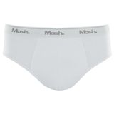 Cueca Slip Mash Masculina Algodão Elástico Branco M