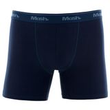 Cueca Boxer Longa Mash Masculina Cotton Algodão Elástico Azul marinho P