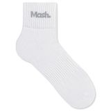 Meia Cano Curto Mash Masculina Casual Branco Único