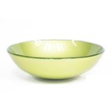 Cuba De Vidro Redonda 31cm Verde Oliva