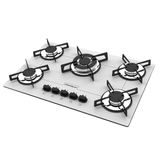 Fogão Cooktop 5 Bocas Chamalux Tripla Chama Branco Bivolt