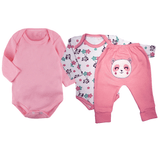 Roupa de Bebê Saída de Maternidade Menina Menino Kit 3 Peças