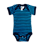 Body bebê menino-Bener Baby's-Listras azul royal-manga curta