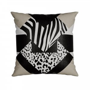 Capa Para Almofada 43x43cm Silk Home Belchior Bege/cinza/preto/branco