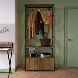 Estante Closet 2 Portas 2 Prateleiras 1 Cabideiro Sw010 Placa E Ponto Preto/noce Oro