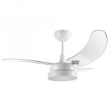 Ventilador de Teto LED 110V Buzios Max Tron Branco e Pás Transparentes