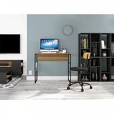 Mesa De Escritório 90cm Pés Em Aço Industrial Fabrick 900 Caemmun Lamina Mel/preto