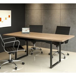 Mesa Para Escritório Home Office 74cm Pandin Móveis Noce/naturalle/preto