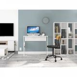 Mesa De Escritório 90cm Pés Em Aço Industrial Fabrick 900 Caemmun Branco