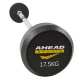 Barra Reta Montada 17.5 Kg Preto/Amarelo Ahead Sports As3009