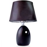 Abajur Brent Preta E-27 40w Cupula Tecido Preto Home Line Bivolt