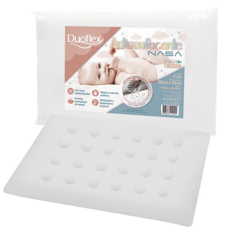 Travesseiro Antissufocante NASA Infantil - 30x40cm - Duoflex é boa?