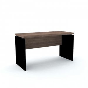 Mesa Para Escritório 134cmx60cm Pe40 Pandin Móveis  Walnut/preto