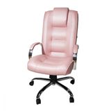 Cadeira Escritório Presidente Classic Rosê Gold Cromo Relax