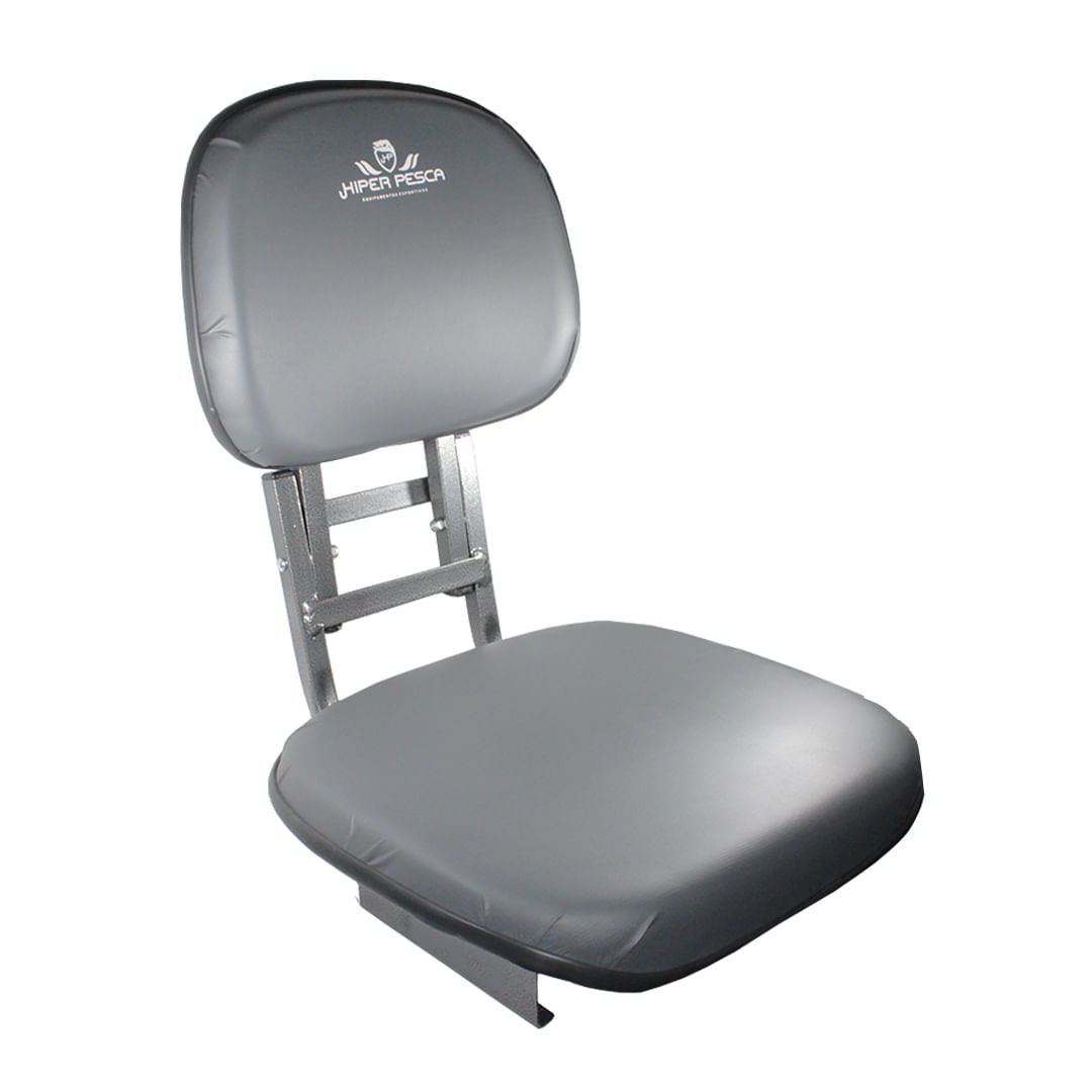 Cadeira Estofada Giratória Híper Pesca Encosto Dobrável para Canoa Barco