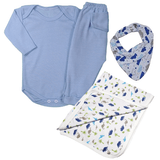 Kit 4 Peças Roupa De Bebê Estilosa E Barato Menino Menina