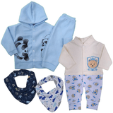 Kit Maternidade Roupa De Bebê 5 Peças Conjunto Soft Macacão