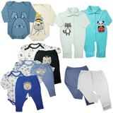 Kit 12 Pçs Roupa Bebê Enxoval Menino Menina Inverno Estiloso