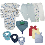 Kit 13 Peças Roupa De Bebê Body Mijão Touca Naninha Bandana