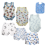 Kit Para Enxoval Roupa De Bebê 7 Peças Menino Menina Verão