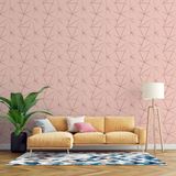 Papel De Parede Zara Rose Gold Fundo Rosa